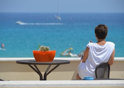 terrace woman sea view riad comfort rooms